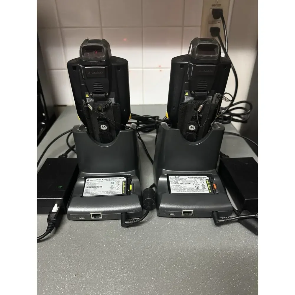 Motorola MC3190 Barcode Scanners Lot of 2 w/ Cradles, Stylus, Batteries & Cables